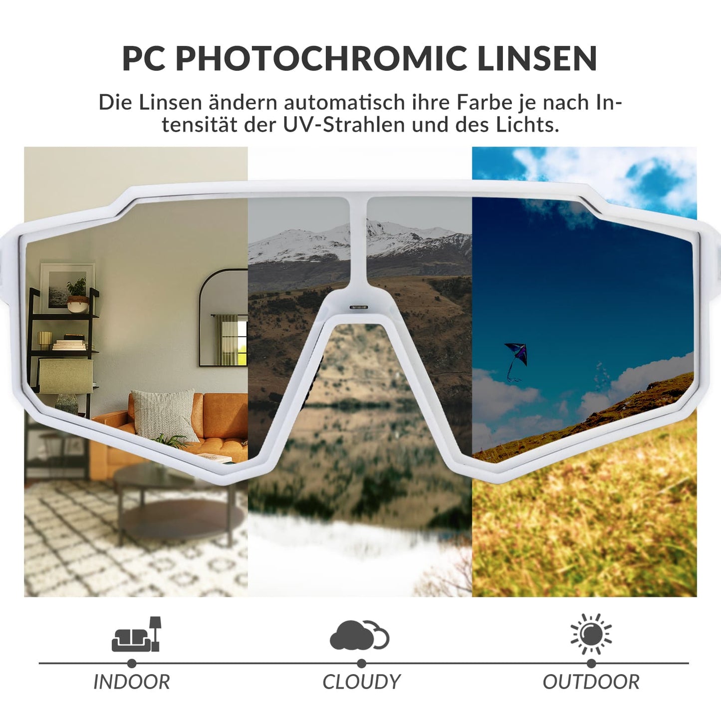 Óculos de sol polarizados para ciclismo, óculos de sol esportivos para esportes ao ar livre, ROCKBROS