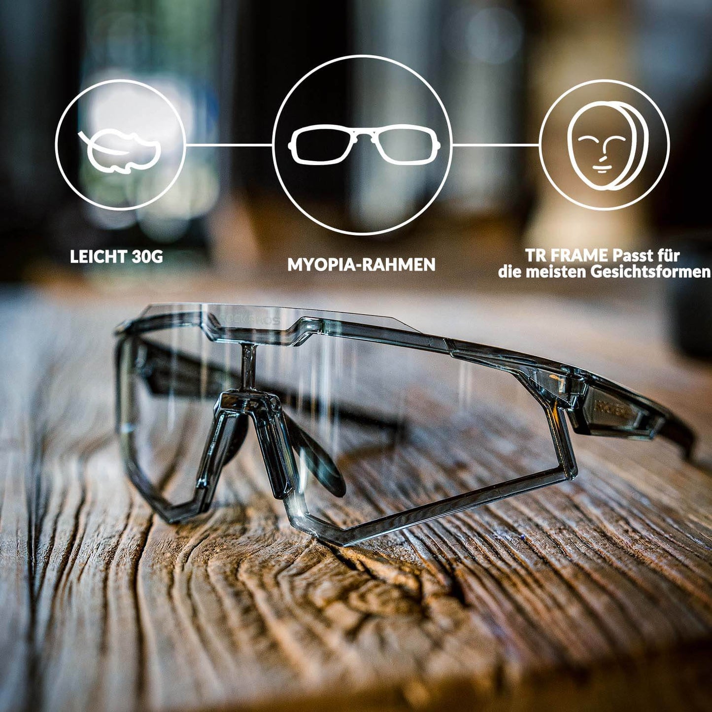 Óculos de sol, óculos para ciclismo, lentes fotossensíveis, para uso externo, proteção UV400, ROCKBROS