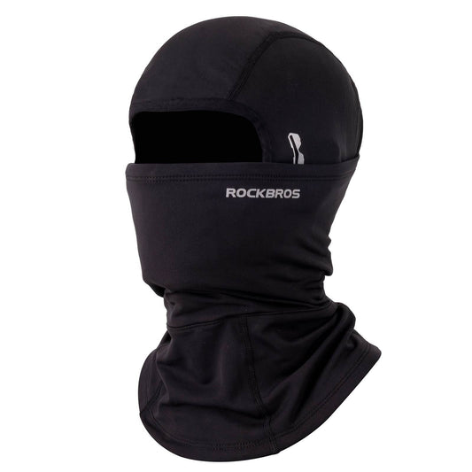 Balaclava, gorro corta-vento para usar sob o capacete, feito de lã polar quente, preto, ROCKBROS