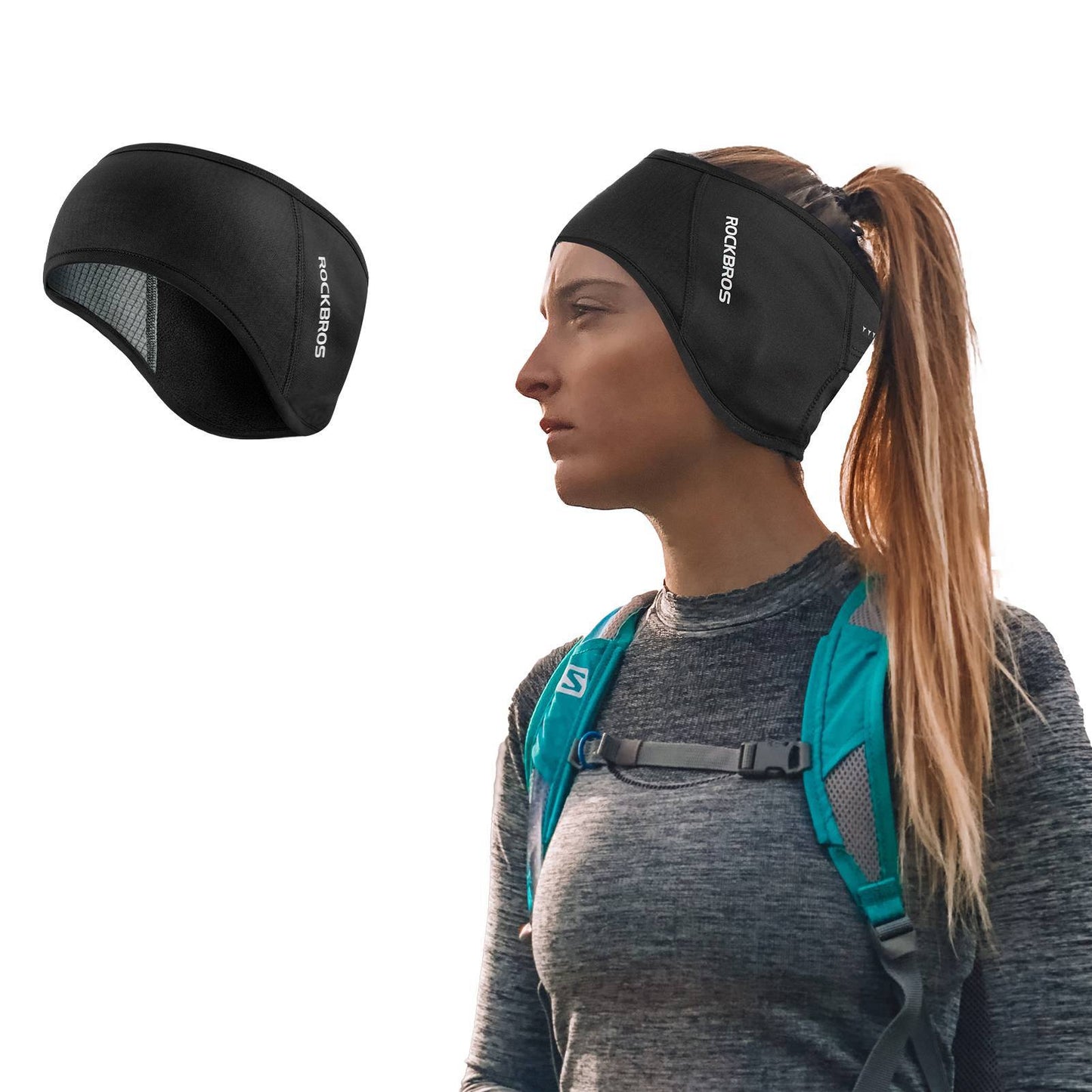 Protetores de orelha térmicos de inverno para ciclismo, faixas de cabeça para homens e mulheres ROCKBROS