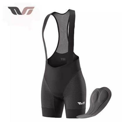 Shorts femininos acolchoados para bicicleta de estrada ROCKBROS TVI com alças