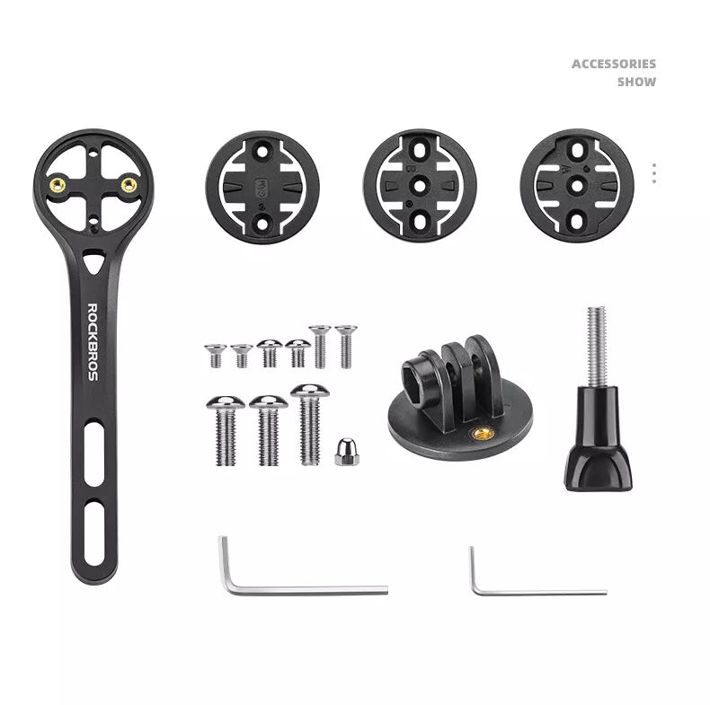 ROCKBROS Computador de bicicleta GPS Mount Adaptador de luz de bicicleta GoPro Fibra de carbono