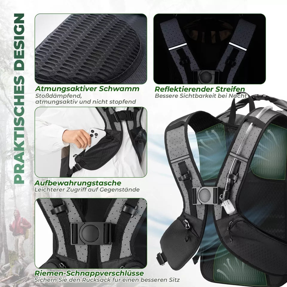 Mochila de bicicleta ROCKBROS mochila removível mochila de bicicleta 24L à prova d'água de viagem