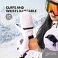 Qunature Luvas de esqui quentes Luvas de snowboard impermeáveis XS-XL feminino/masculino