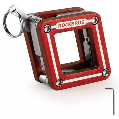 Ferramenta multifuncional de bicicleta ROCKBROS 8 em 1 para reparo de ferramentas dobráveis