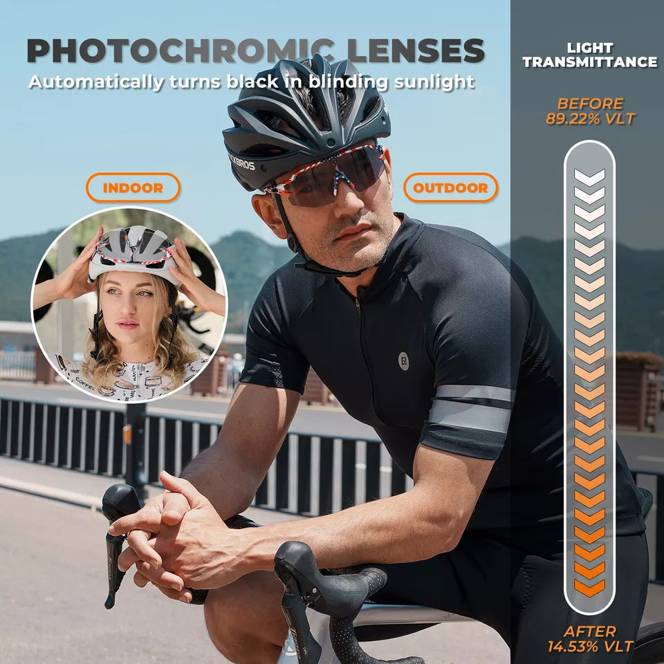 Óculos de sol polarizados/fotocromáticos ROCKBROS para ciclismo bicicleta UV400 UNISEX
