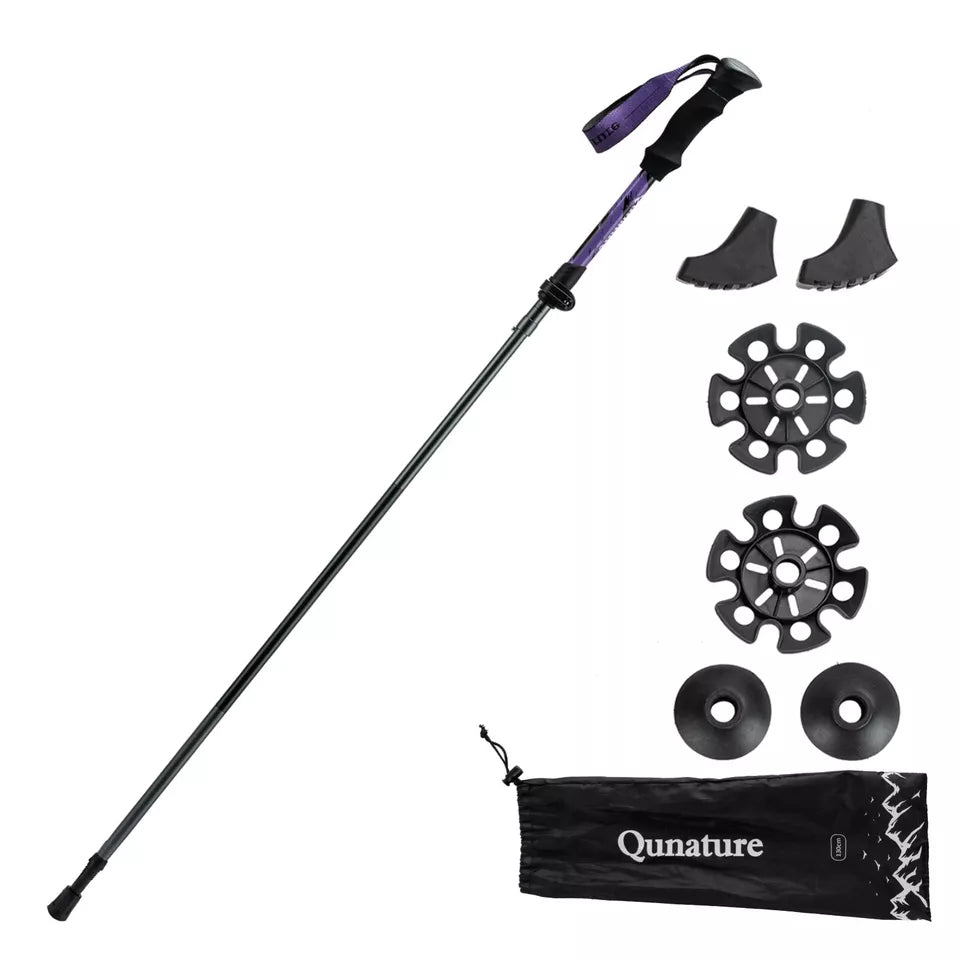 Bastões de trekking Qunature Bastões de caminhada 7075 alumínio 130cm