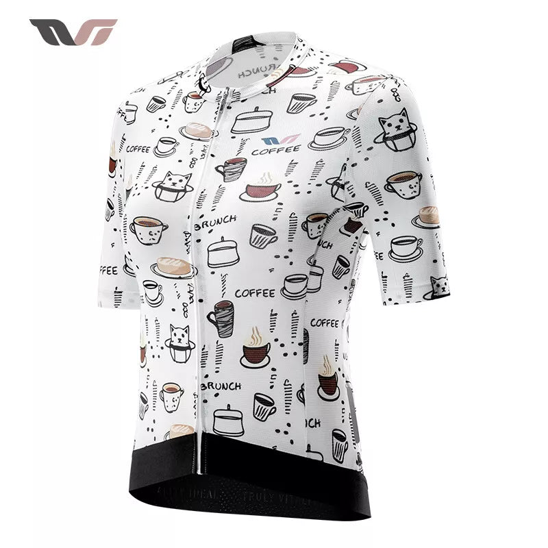 Camisa de ciclismo feminina ROCKBROS TVI de manga curta respirável com 3 bolsos