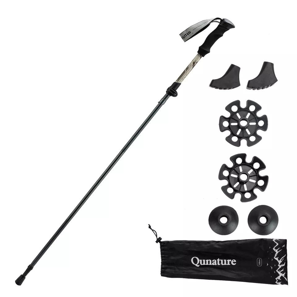Bastões de trekking Qunature Bastões de caminhada 7075 alumínio 130cm