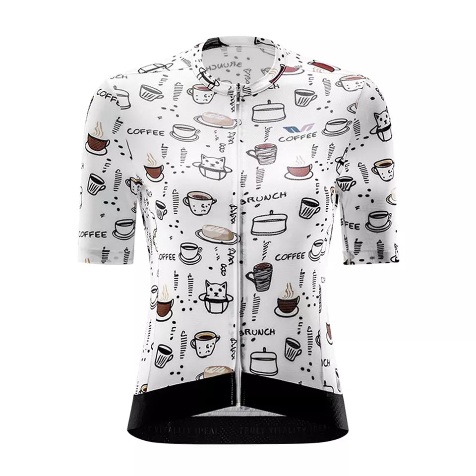 Camisa de ciclismo feminina ROCKBROS TVI de manga curta respirável com 3 bolsos