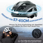 Capacete de bicicleta ROCKBROS capacete de bicicleta com luz de advertência de segurança capacete protetor 57-61 cm