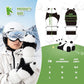 Luvas de esqui Qunature Luvas de design Panda para crianças de 4 a 12 anos Luvas de lã térmicas quentes à prova de vento, ideais para atividades de inverno, como esqui, snowboard, patinação no gelo