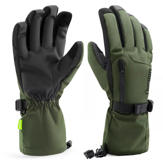Luvas Qunature Luvas de inverno para esqui/neve à prova de vento para bicicleta/motocicleta XS-XL