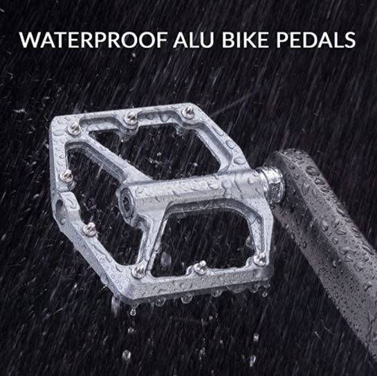 ROCKBROS Pedais de Bicicleta de Estrada Pedais de Plataforma de Alumínio Ultra Leve Anti-Derrapante 9/16 Polegadas