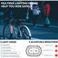 ROCKBROS Luz de Bicicleta LED traseira à prova de água IPX6 USB Recarregável com 5 modos