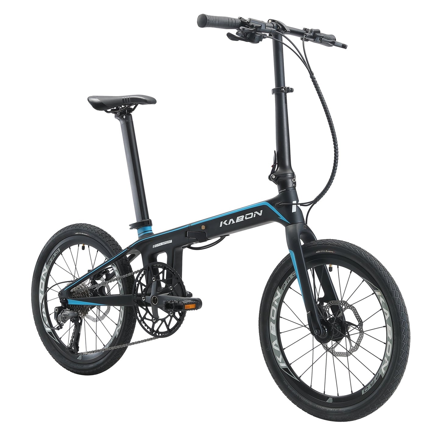 KABON City Bicicleta dobrável Carbono Shimano Altus 9 velocidades 20 polegadas