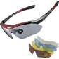 ROCKBROS Óculos esportivos 10001 polarizados com 5 lentes intercambiáveis ciclismo