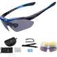 ROCKBROS Óculos esportivos 10001 polarizados com 5 lentes intercambiáveis ciclismo