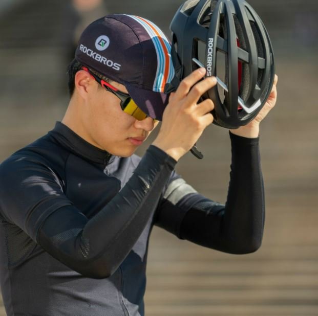 ROCKBROS Touca de ciclismo debaixo do capacete touca anti-UV respirável