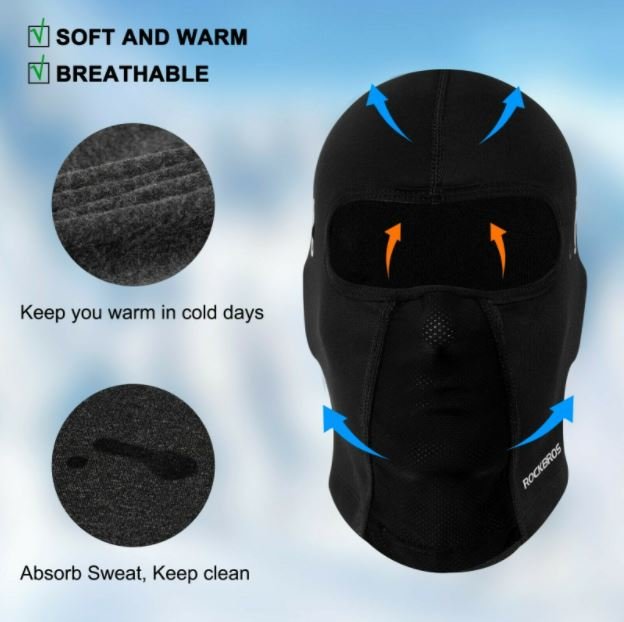 ROCKBROS LF8010 balaclava máscara de ciclismo de inverno 2 tipos
