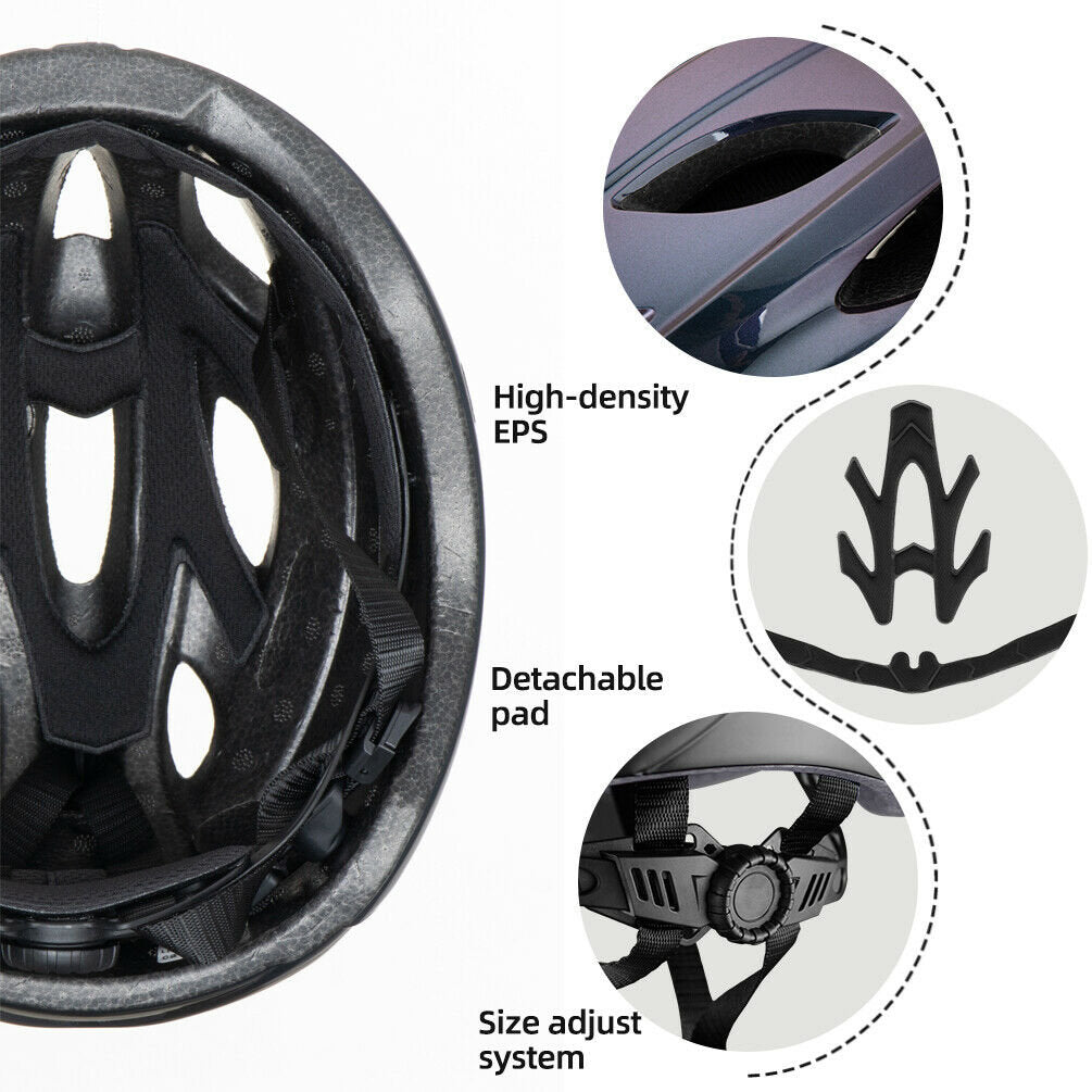ROCKBROS Capacete de bicicleta de estrada TT-16-C com óculos