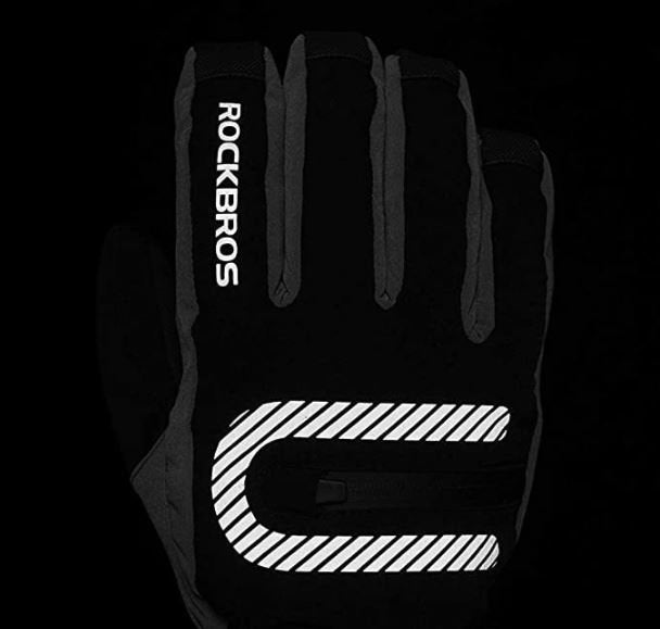 ROCKBROS Luvas de esqui 2 em 1 luvas quentes à prova de vento para esportes ao ar livre